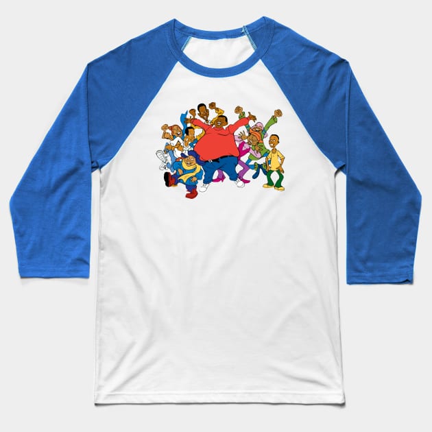 Fat Albert Gonna Have a Good Time Art Baseball T-Shirt by woleswaeh